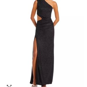Black Halo Damari  Cutout Glitter Maxi Dress